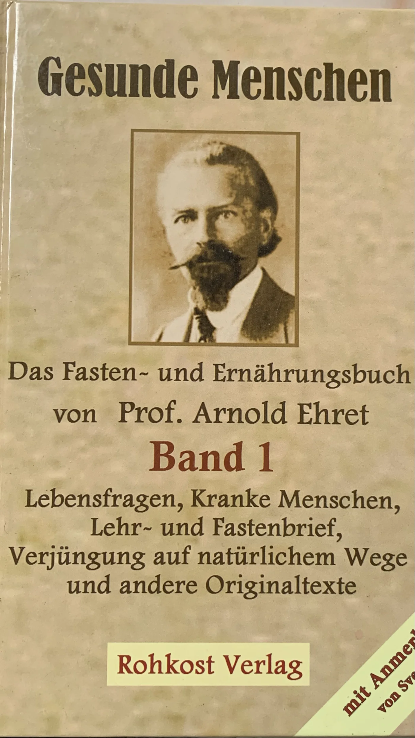 Originalcover Gesunde Menschen, Band 1 von Arnold Ehret